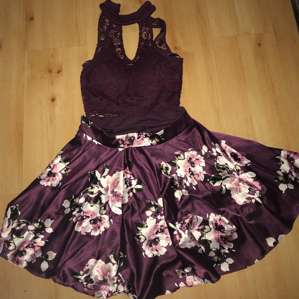 ✨ TWO PIECE HOMECOMING DRESS